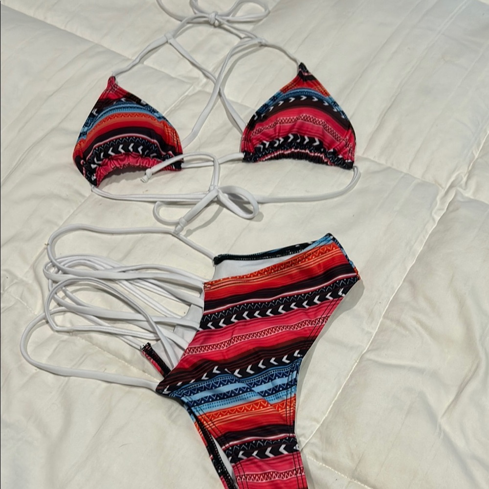 Colorful Striped Bikini